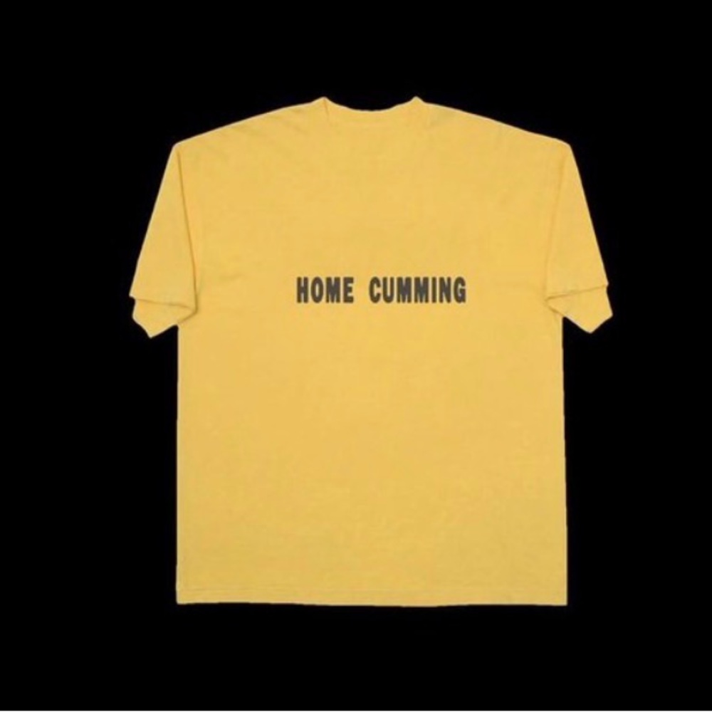 Official Troye Sivan Yellow Graphic Tee with 'HOME CUMMING' Unisex Large